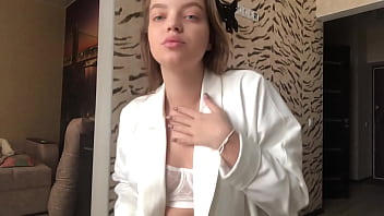 Young cutie clamps the clips on her pussy and nipples and masturbates with a fake dick