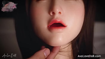 Yuka realistic sexdoll blow a huge cock
