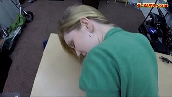 Nasty amateur blonde babe pounded for a pearl necklace