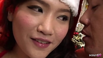 Japanese girl keep fucking after creampie for twice cum inside pussy in uncensored full mmf threesome at christmas Japanese girl keep fucking after creampie for twice cum inside pussy in uncensored full mmf threesome at christmas