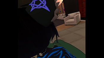 Mute cat grinds against bunny momma's clit until they both cum