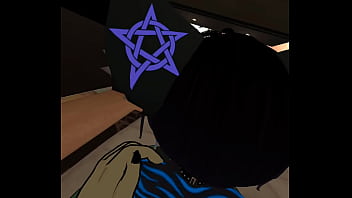 Mute cat grinds against bunny momma's clit until they both cum