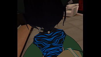 Mute cat grinds against bunny momma's clit until they both cum