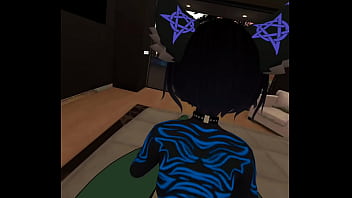 Mute cat grinds against bunny momma's clit until they both cum