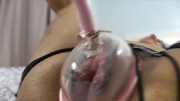 Vegetable masturbation and domination for black slut