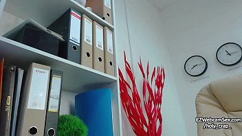 Amateur teen with superb boobs fills her ass with dildo