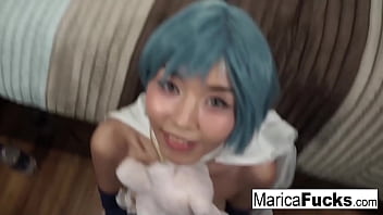 Hot asian babe loves that hard cock