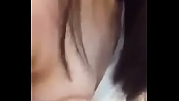 Girl showing her medium size melons