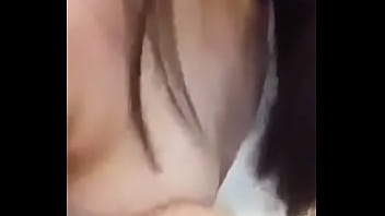 Girl showing her medium size melons