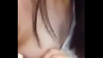 Girl showing her medium size melons