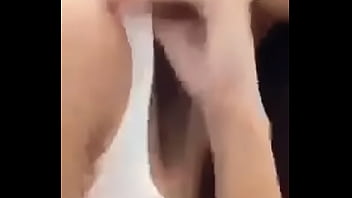 Girl showing her medium size melons