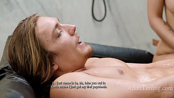 Step son tricks blind masseuse stepmom into giving him a sexual massage