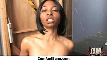 Black girl sucks many white cocks in redneck group 17