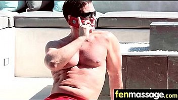 Deepthroat blowjob from big tits massage girl 1