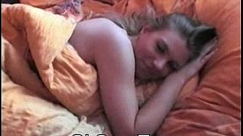 Amateur teen blonde plays with her pussy