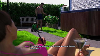 My bimbo dream #10 hot stepmom milf with beautiful fake tits flashes me while i do gardening she wants to try her stepsons cock