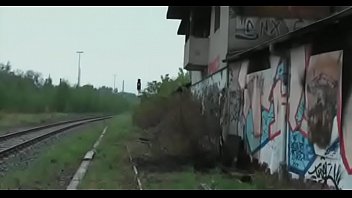 Hottie plays with large toy