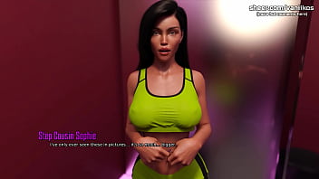 Horny femdom step cousin teen with big boobs and a perfect body rides a big cock and gets her little pussy creampied life in santa county lisc taboo hentai game part #15