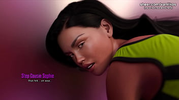 Horny femdom step cousin teen with big boobs and a perfect body rides a big cock and gets her little pussy creampied life in santa county lisc taboo hentai game part #15