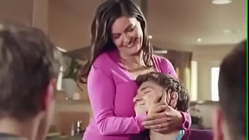 Step mom shows of her new push up bra to her son's friends