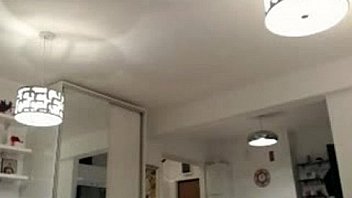 Busty brunette babe get naked on webcams