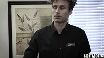 Hot babe banged by a bad client