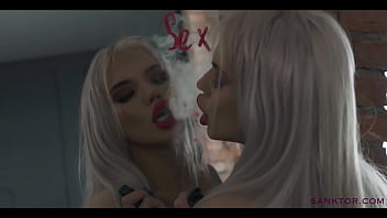 Sanktor skinny blonde teasing and dancing