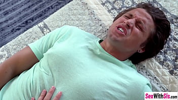 Petite teen practices cpr on her hunk