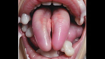 80 cum drenched gaping drooling split tongue cum dump targets