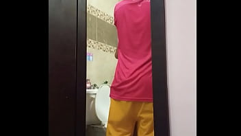 Student goes to the bathroom and meets the classmate the male warms her up and convinces her that it is better to have sex than to be thinking about the bad grade