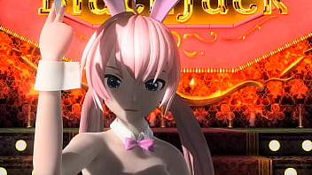 Megurine luka traje de coneja mod desnuda