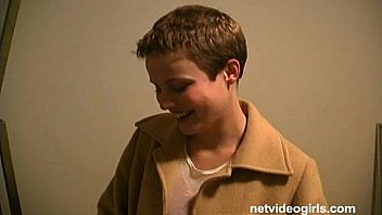 Short hair cutie with a nice set of perky tits was very very shy Short hair cutie with a nice set of perky tits was very very shy