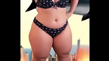 Whoops i accidentally launched a school of sharks into the sky while stomping through town as your favorite curvy giante