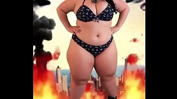 Whoops i accidentally launched a school of sharks into the sky while stomping through town as your favorite curvy giante