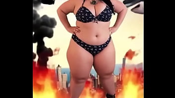 Whoops i accidentally launched a school of sharks into the sky while stomping through town as your favorite curvy giante