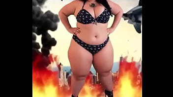 Whoops i accidentally launched a school of sharks into the sky while stomping through town as your favorite curvy giante