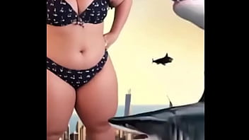 Whoops i accidentally launched a school of sharks into the sky while stomping through town as your favorite curvy giante