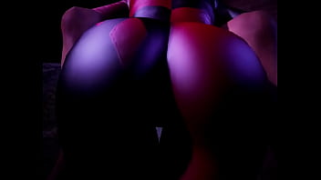Harley quinn sucks dick in her classic suit while shaking her ass