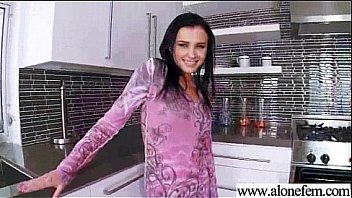 Alone girl use all kind of things for pleasure herself video 24