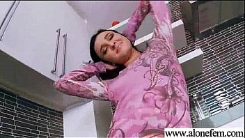 Alone girl use all kind of things for pleasure herself video 24
