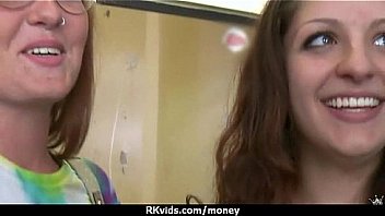Slutty amateur babe is paid cash from some crazy public sex 13