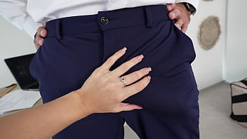 Co worker at the real estate agency wanted to give me a head