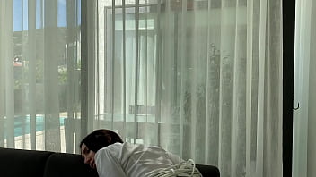 Hot secretary in a miniskirt deserves to be tied up and fucked