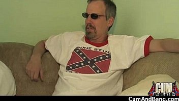 Black girl sucks many white cocks in redneck group 5