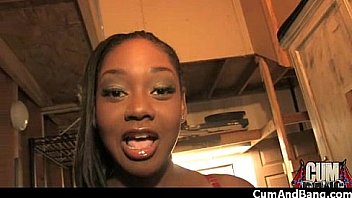 Black girl sucks many white cocks in redneck group 5