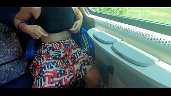 Dirty molly risky squirting and fisting outdoor on train