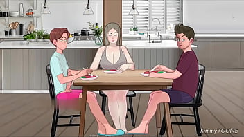 Big tit milf neighbour gave me bj in shower while her son was out