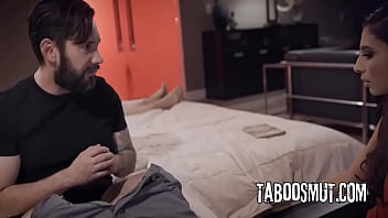 Cheating husband fucks teen whore next to his wife Cheating husband fucks teen whore next to his wife