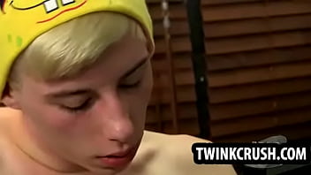 Blonde Teen Twink Gives A Blowjob thumbnail