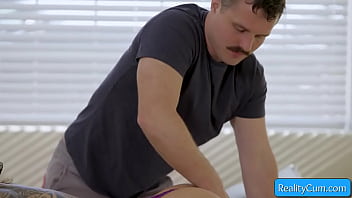 Stunning big tit milf enjoys more than a massage and fuck hard